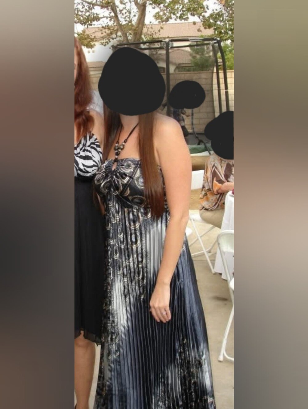 Peacock Print Maxi Dress - Picture 7 of 7